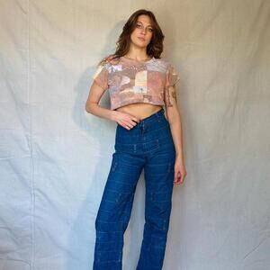 70s Faded Screenprint Collage Graphic Tee